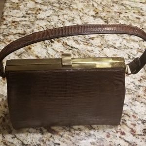 Vintage genuine reptile handbag
